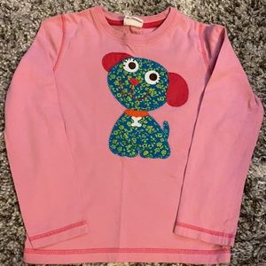 Girls Mini Boden Puppy Dog Shirt size 5-6 year